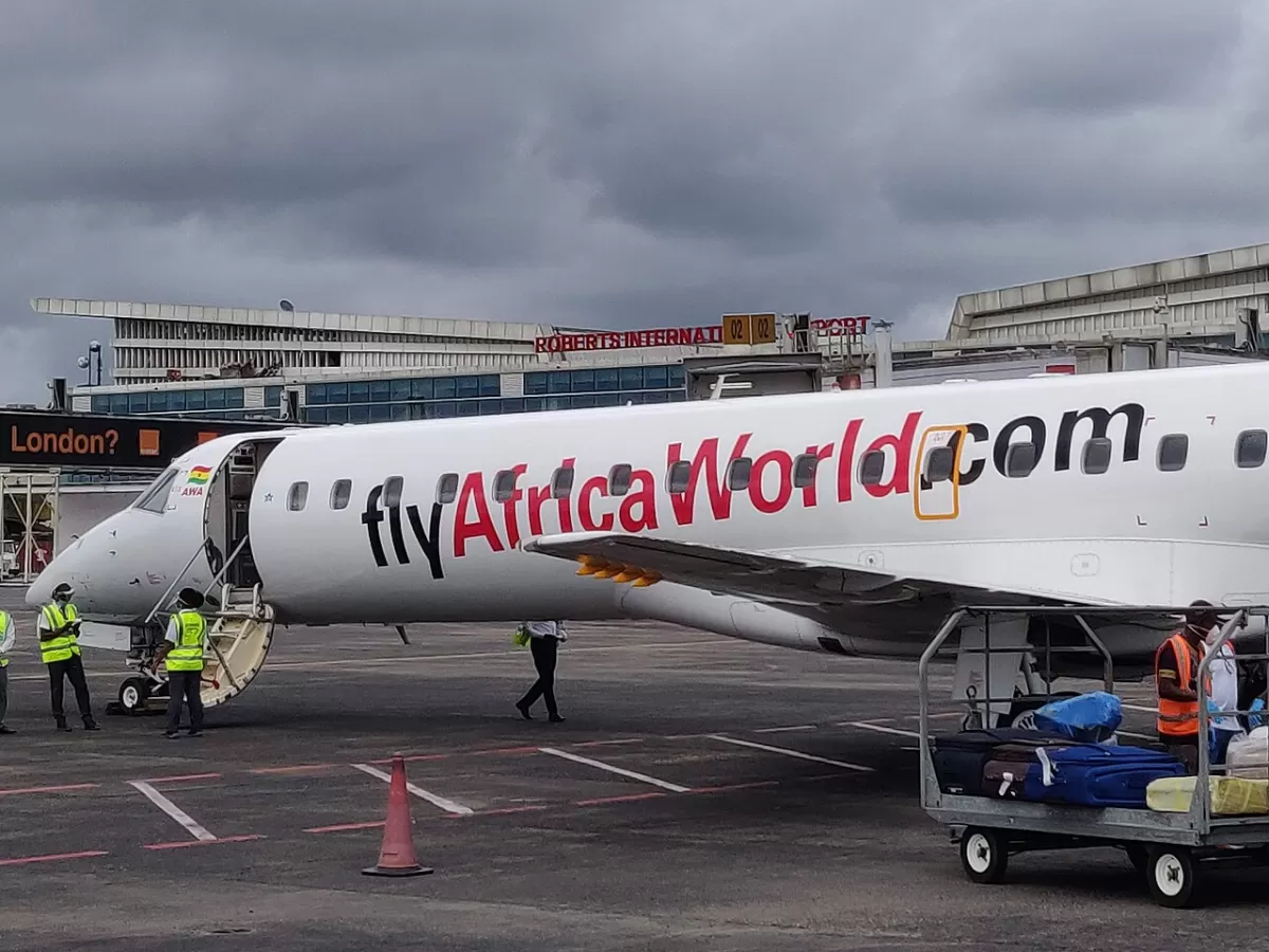 Flugzeug der Africa World Airlines