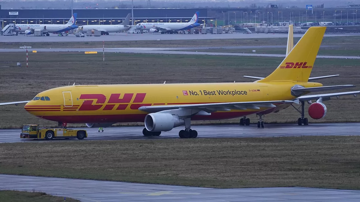 Flugzeug der European Air Transport Leipzig