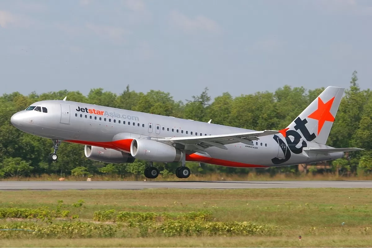 Flugzeug der Jetstar Asia Airways